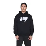 Polerón Hombre Negro Con Capucha Logo Frontal Whatup