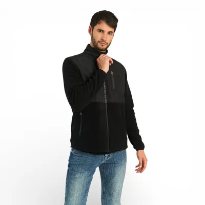 Poleron Hombre Microfibra Nylon Full Zipper Ellus