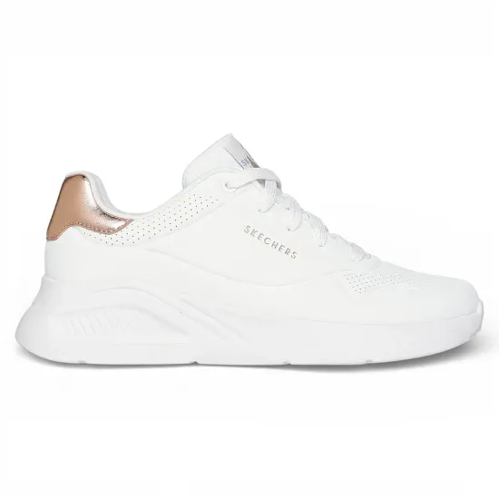 Zapatilla Mujer Uno Lite Shimmer Along Blanca Skechers