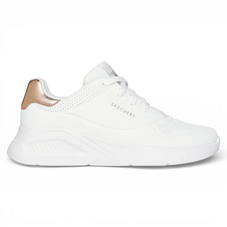 Zapatilla Mujer Uno Lite Shimmer Along Blanca Skechers