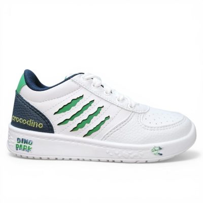Zapatilla Niño Cocodrilo Blanco Verde Dino Park