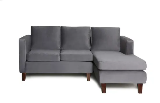 Sofa Seccional Mila Derecho Gris Barra Design