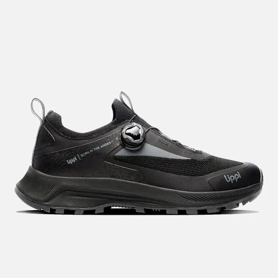 Zapatilla Hombre Hiking Light Knit Twist Negro Lippi