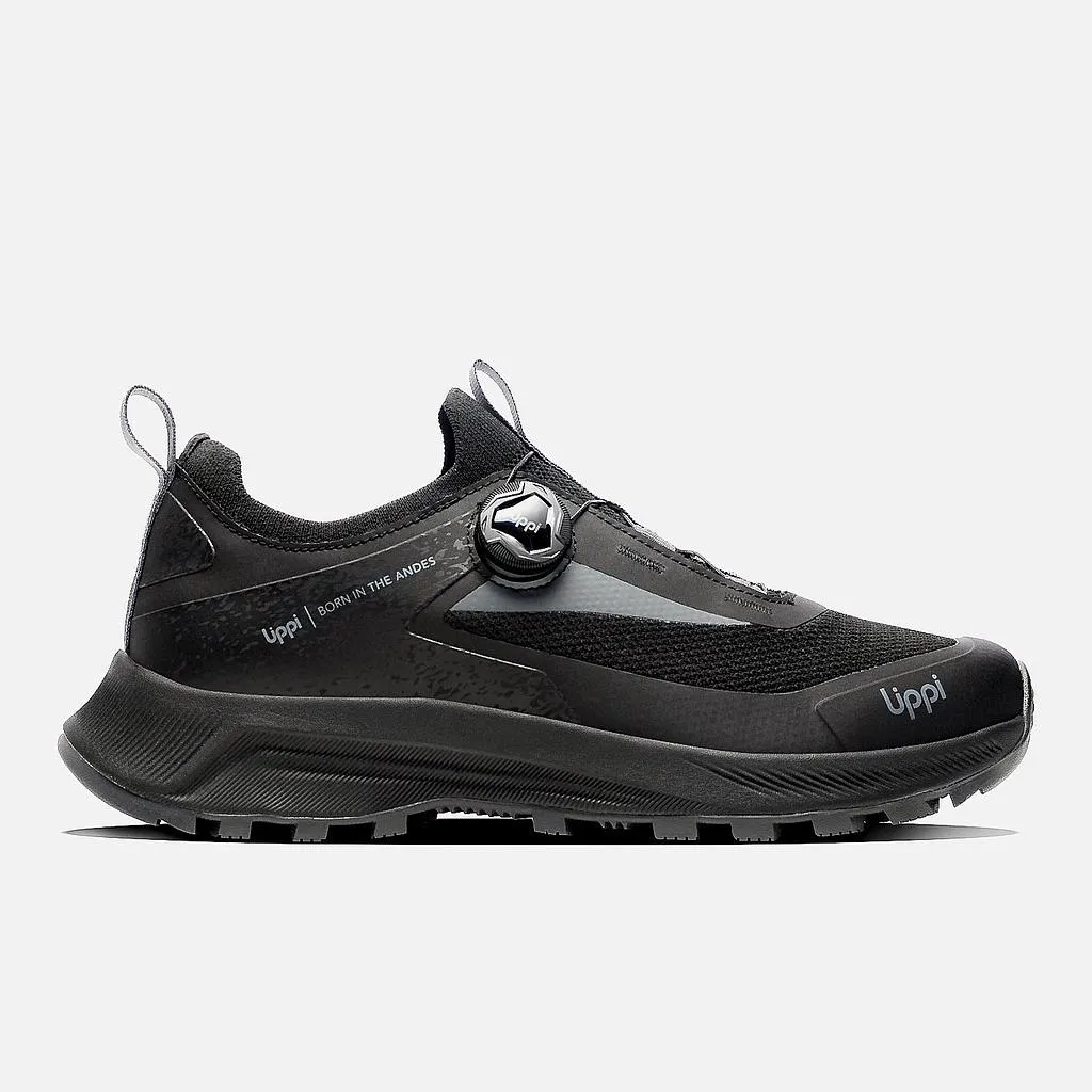 Zapatilla Hombre Hiking Light Knit Twist Negro Lippi