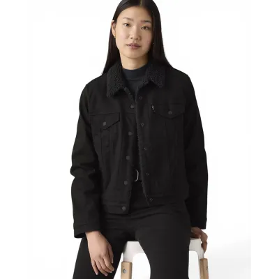 Chaqueta Mujer Original Sherpa Trucker Black Levis