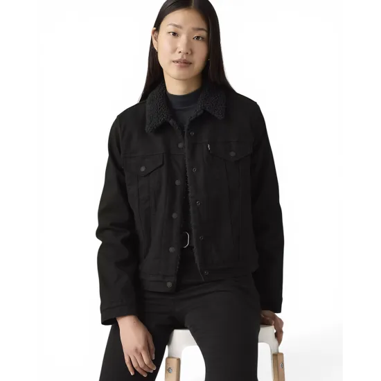 Chaqueta Mujer Original Sherpa Trucker Black Levis
