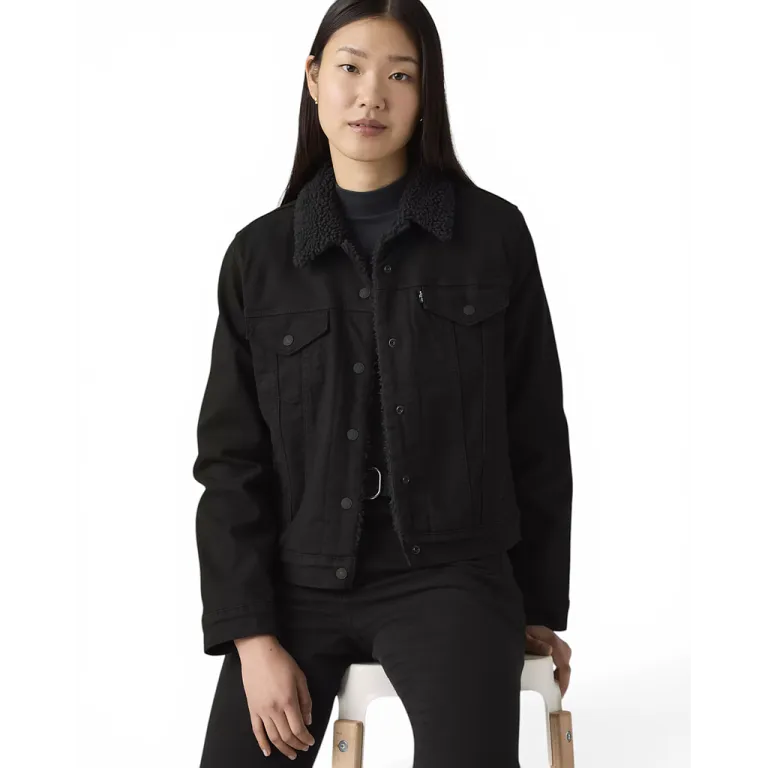 Chaqueta Mujer Original Sherpa Trucker Black Levis