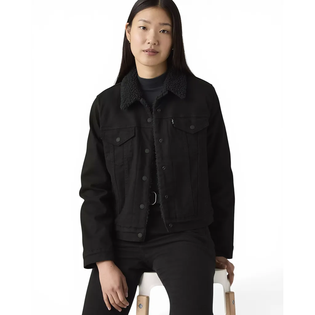 Chaqueta Mujer Original Sherpa Trucker Black Levis