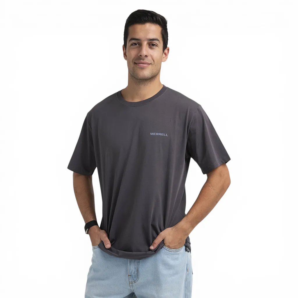 Polera Hombre Nuts Gris Merrell