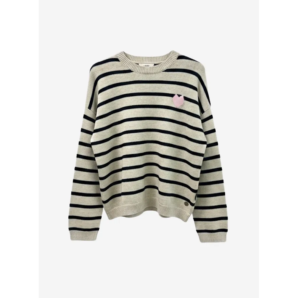 Chaleco Mujer Loose Fit Líneas Beige Il Gioco