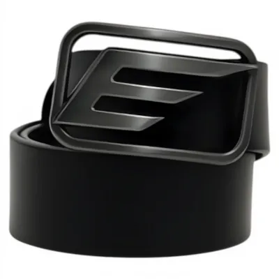 Cinturón Mujer Hebilla Logo Negro Ellus