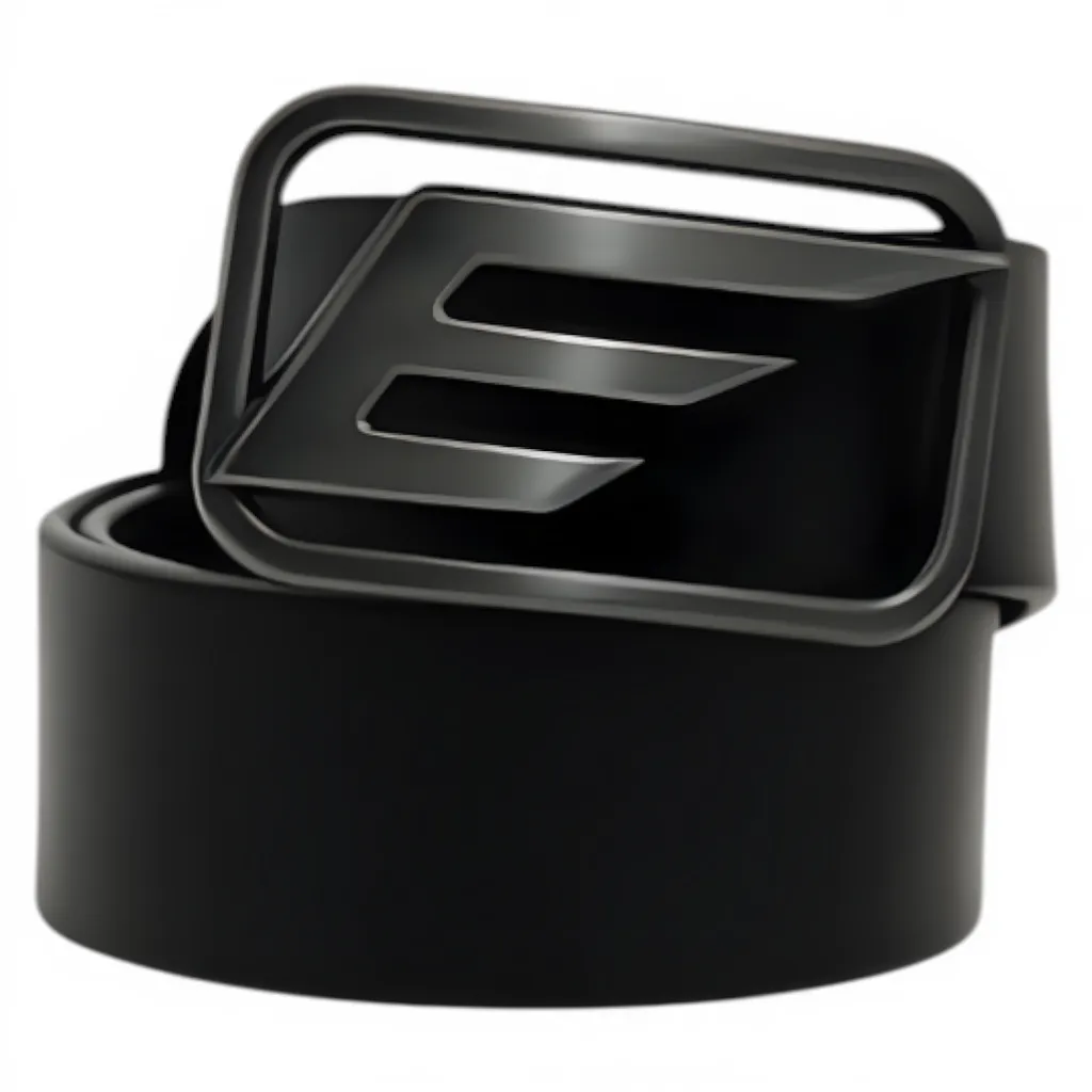 Cinturón Mujer Hebilla Logo Negro Ellus