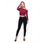 Jeans Mujer Becky Cintura Skinny Negro Mohicano