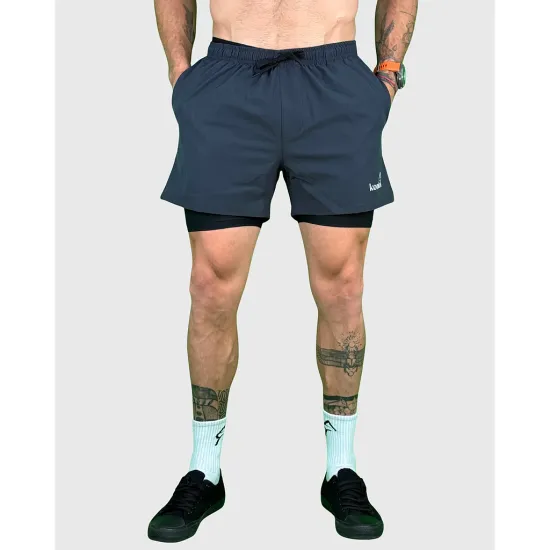 Short Hombre 2 en 1 Perfect Black Grey Konko