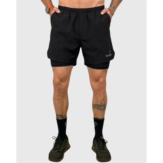 Short Hombre 2 en 1 Hyperflex Black Konko