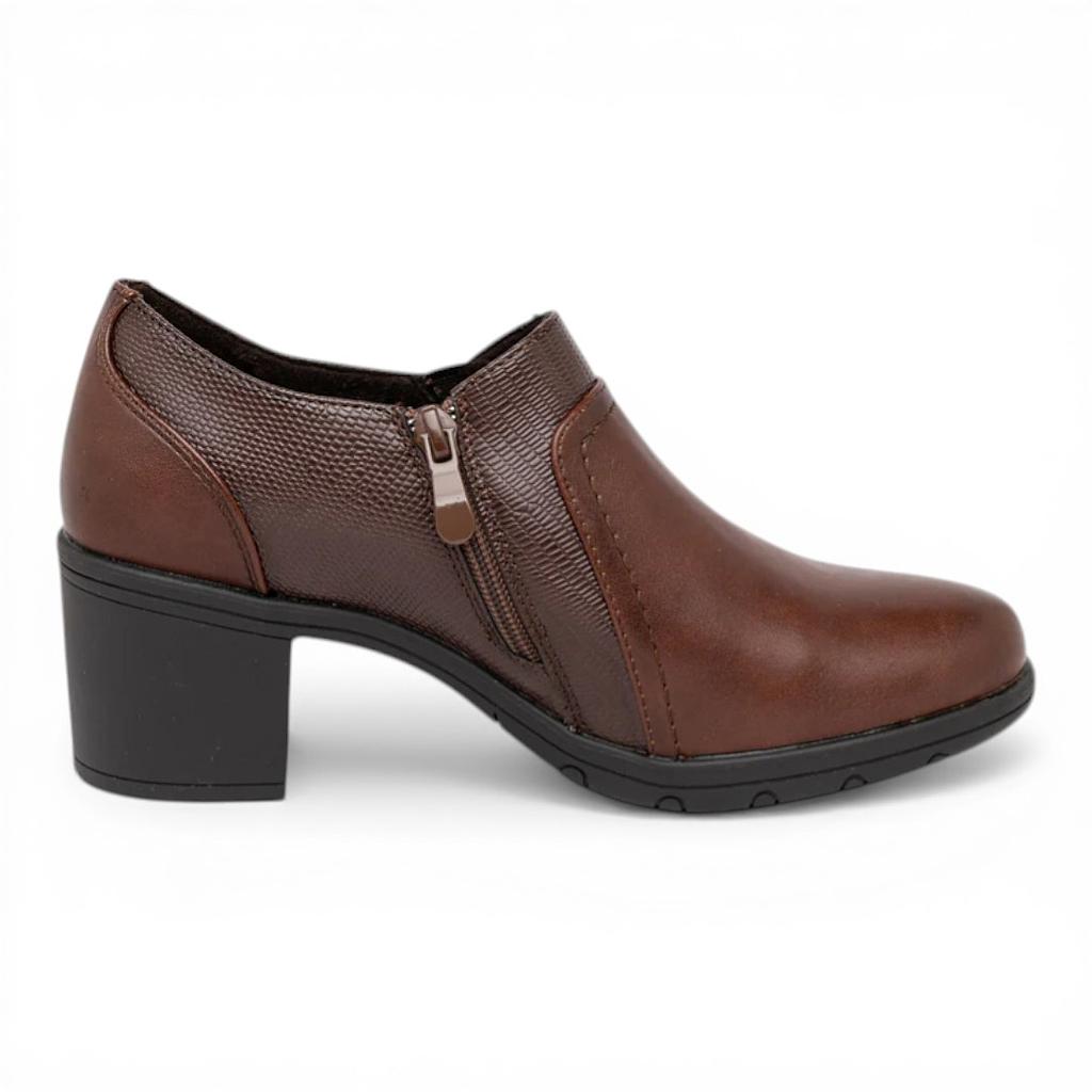 Zueco Mujer Siena Tacón Café Alquimia