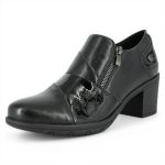 Zapato Zueco Mujer Siena Tacón Negro Alquimia