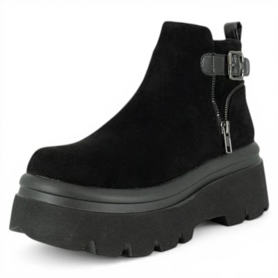 Botín Mujer Torino Plataforma Negro Alquimia