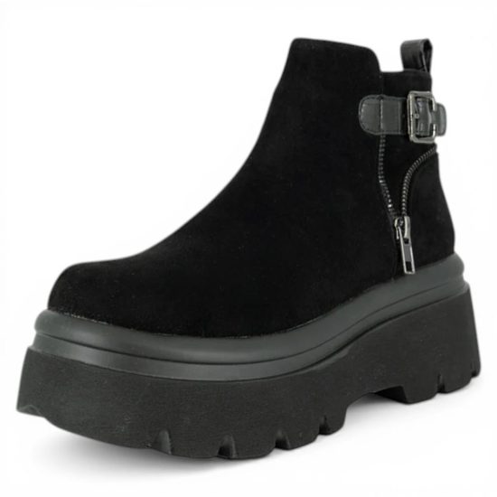 Botín Mujer Torino Plataforma Negro Alquimia