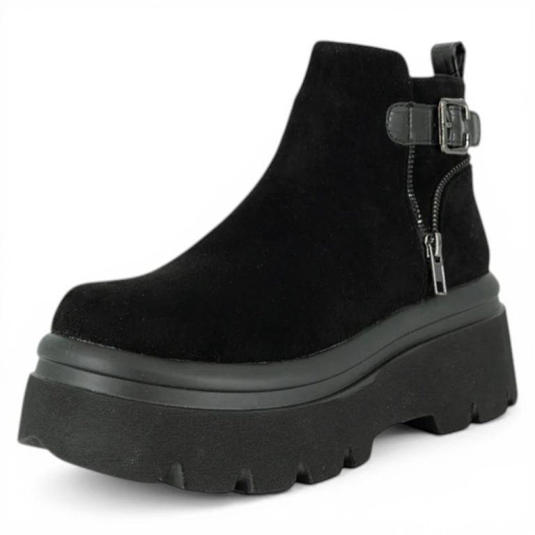 Botín Mujer Torino Plataforma Negro Alquimia