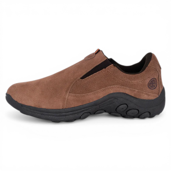 Zapato Hombre Sin Cordones Rover Cuero Café London Adixt
