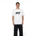 Polera Oversize Hombre Blanca Logo Grande Frontal Whatup