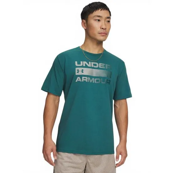 Polera Hombre UA Team Issue Verde Wordmark Under Armour