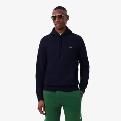 Polerón Hombre Algodón Hoodie Clásico Azul Marino Lacoste
