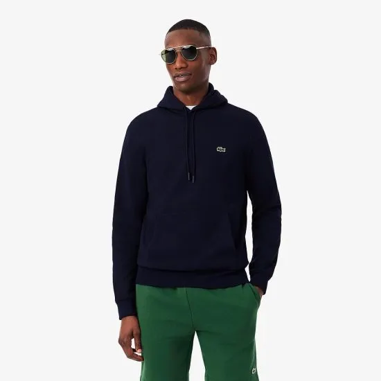 Polerón Hombre Algodón Hoodie Clásico Azul Marino Lacoste