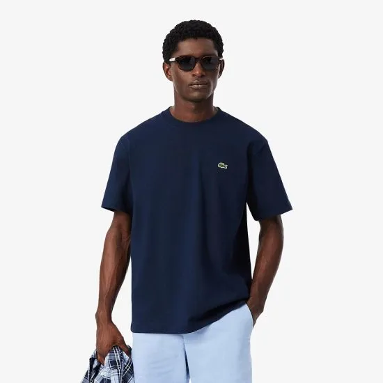 Polera Hombre Algodón Azul Marino Logo Clásico Lacoste