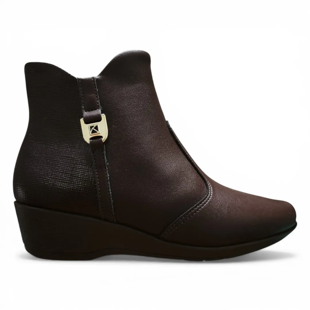 Botin Mujer Marrón Plataforma Piccadilly