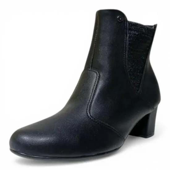 Botin Mujer Taco Medio Negro Stretch Elegante Piccadilly - Imagen 2