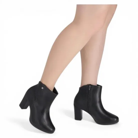 Botin Mujer Taco Alto Negro Stretch Elegante Piccadilly - Imagen 3