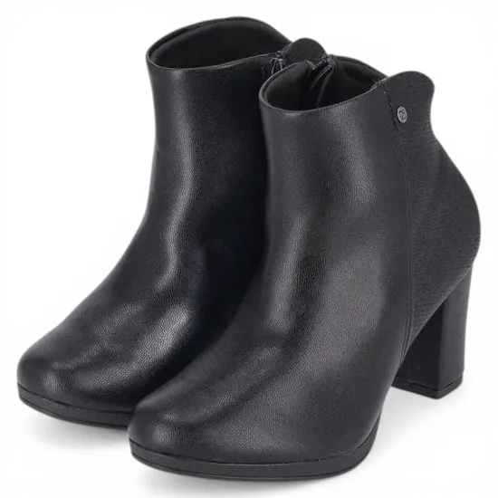 Botin Mujer Taco Alto Negro Stretch Elegante Piccadilly - Imagen 4
