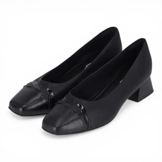 Zapato Mujer Taco Medio Negro Trenzado Piccadilly - Imagen 3