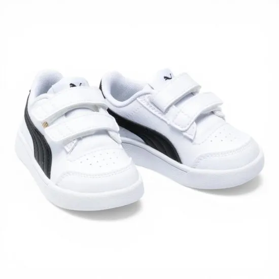 Zapatilla Niño Blanca Velcro Shuffle V Puma - Imagen 2