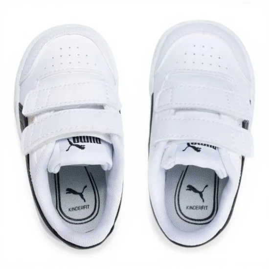 Zapatilla Niño Blanca Velcro Shuffle V Puma - Imagen 3