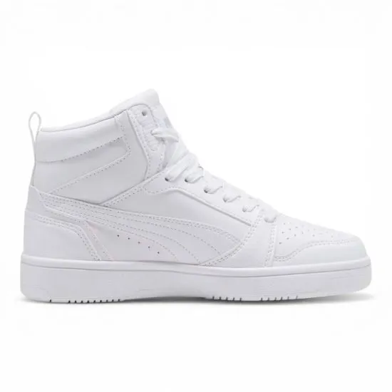 Zapatilla Juvenil Caña Alta Blanca Mid Rebound V6 Puma - Imagen 3