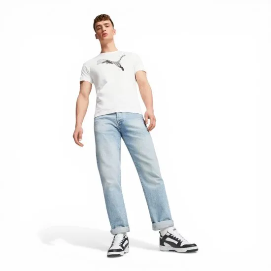 Zapatilla Hombre Rebound V6 Low White Black Puma - Imagen 2