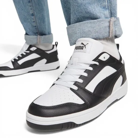 Zapatilla Hombre Rebound V6 Low White Black Puma - Imagen 5