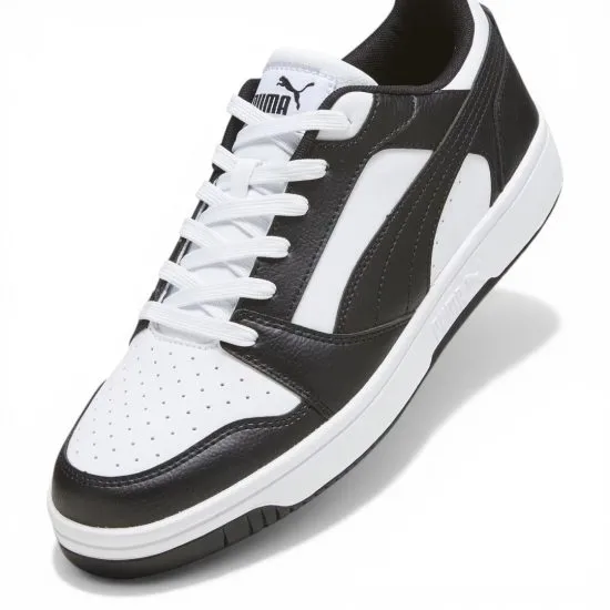 Zapatilla Hombre Rebound V6 Low White Black Puma - Imagen 8
