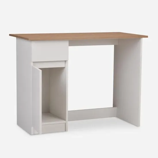 Escritorio 1 Puerta 1 Cajón New Olmo Alpino Blanco Cic - Imagen 3