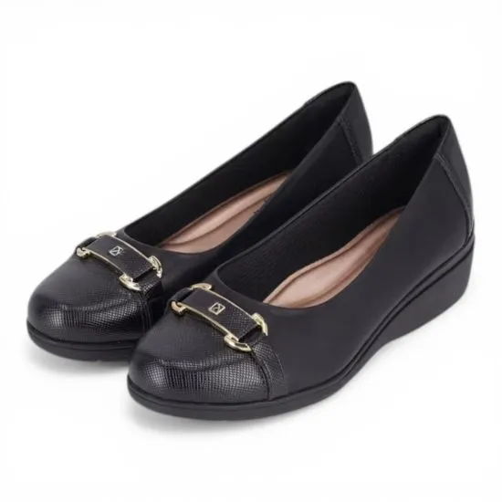 Zapato Mujer Plataforma Negro Comodo Piccadilly - Imagen 2