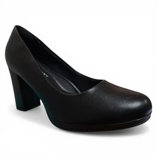 Zapato Mujer Taco Alto Negro Clasico Piccadilly - Imagen 9