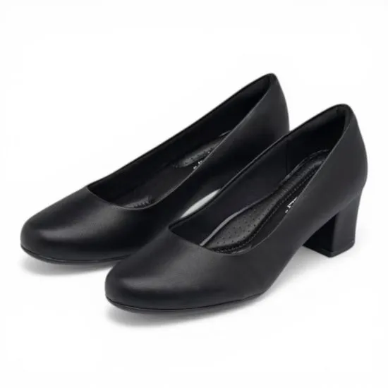 Zapato Mujer Negro Taco Alto Vestir Piccadilly - Imagen 2