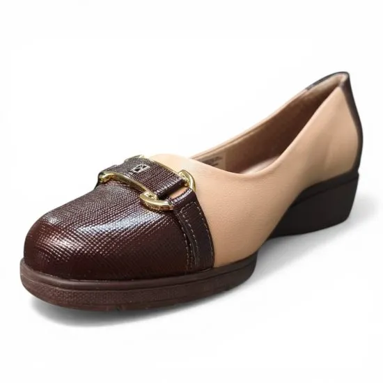Zapato Mujer Reina Beige Cafe Comodo Piccadilly - Imagen 3