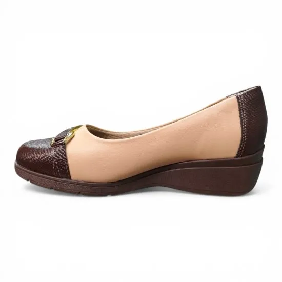 Zapato Mujer Reina Beige Cafe Comodo Piccadilly - Imagen 5