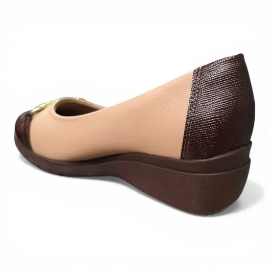Zapato Mujer Reina Beige Cafe Comodo Piccadilly - Imagen 6