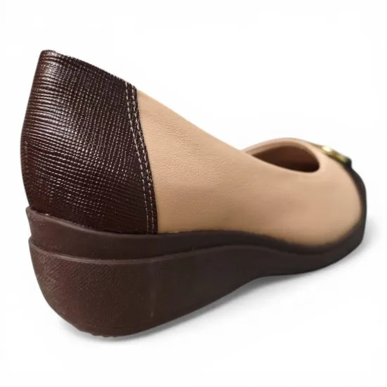 Zapato Mujer Reina Beige Cafe Comodo Piccadilly - Imagen 7