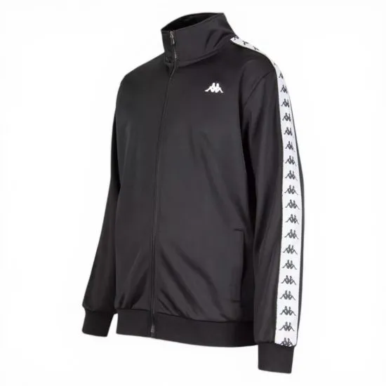 Poleron Full Zipper Black Banda Black Kappa - Imagen 2